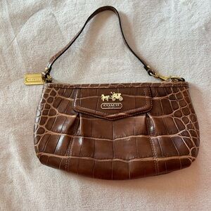 Vintage Coach Croc Pouchette/Wristlet or Small Purse